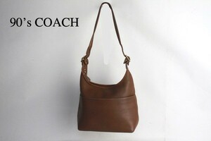 レア 90年代 コーチ COACH レザーショルダーバッグ 9058 エルゴ メンズ レディース 中古 アメカジ 90