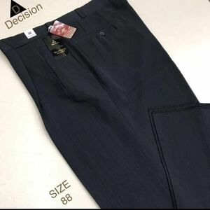 ★紳士服・工房★【決算セール】★新品★ 未使用As,Decision COOL BIZ/グレー・ブルー系/スリップ止め×腰裏/GOLF 2タック /サイズ88春夏