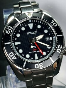 流通限定 新品 SEIKO セイコー PROSPEX プロスペックス SUMO スモウ ダイバースキューバ ソーラー 腕時計 GMT SBPK003 ブラック 黒