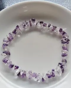 ブレスレット　紫　透明