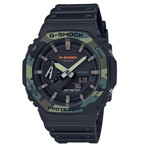 CASIO G-SHOCK Gショック ジーショック メンズ 多機能 防水 迷彩 ブラック アナデジ GA-2100SU-1A 腕時計 プレゼント 誕生日プレゼント