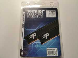 【新品】Patriot Memory DDR4 3200MHz PC4-25600 64GBキット (2 x 32GB) デスクトップ用メモリ PSP464G3200K