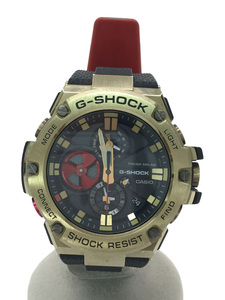 CASIO◆ソーラー腕時計_G-SHOCK/アナログ/ラバー/BLK/BLK