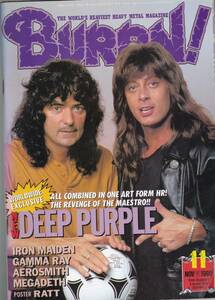 ☆即決 BURRN 1990年11月号 DEEP PURPLE GAMMA RAY IRON MAIDEN JANE