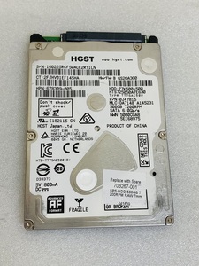 HGST HDD:Z7K500-500 500GB SATA 2.5インチ HDD 500GB SATA 2.5インチ 7MM 7200RPM ノートパソコン用 ハードディスク 中古