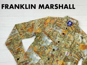 ☆送料無料☆ FRANKLIN MARSHALL フランクリンマーシャル 古着 イタリア製 LABシリーズ 総柄 シャツ メンズ XXS トップス 中古 即決