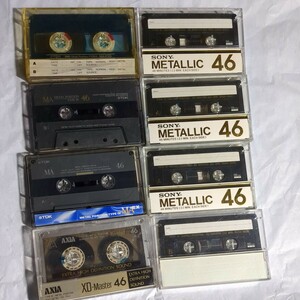 ジャンク　SONY　　TDK　axia 使用済み　中古　カセットテープ　メタルテープ　　計8本　ソニー　当時物　昭和レトロ　メタルポジション