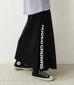 RodeoCrowns ■ RCWB ■ LOGOサイドスリットスカート　Fサイズ　BLK 新品タグ付き