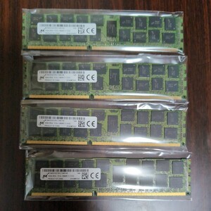 【4枚/計64GB】Micron DDR3L-12800R 16GB ECC Registered サーバー メモリ ECC REG DDR3-1600