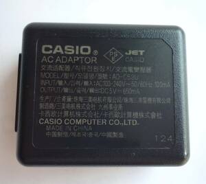 純正　CASIOカシオ　ACアダプタ　充電器　AD-C53U 5V　650mA 0.65A 黒　ブラック