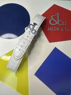 jacob&co ジェイコブ　ホワイト　レザーベルト　47mm用