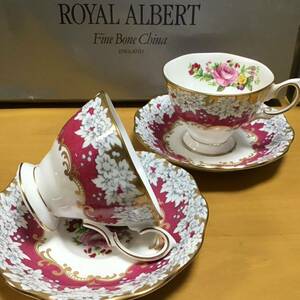 ROYAL ALBERT Brighton Rose/ロイヤルアルバート ブライトンローズ カップ＆ソーサー 2客セット