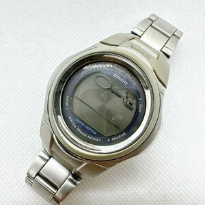 A2405-2-3 １円スタート 電波ソーラー　稼働品　ジャンク　CASIO　カシオ　G-ｍｓ　ジーミズ　シルバー　レディース腕時計　デジタル