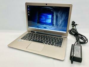 R7784B【USED】acer Aspire S3 MS2346 13.3型/Intel Core i3/メモリ4GB/SSD20GB+HDD500GB/Win10/WebCam/office/