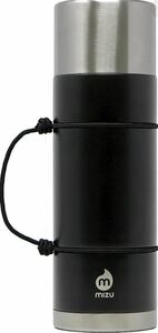 Mizu D10 Black 980ml (1L)ミズ ボトル 蓋付き 真空2層構造 保温 保冷 ブラック 水筒 魔法瓶