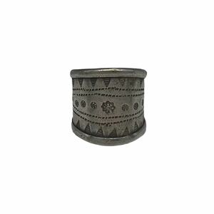 【カレン族】ビンテージ　カレンシルバー　彫金　ハンドメイド　リング　銀　950 指輪　民族