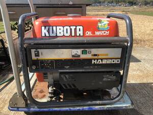 N-2072 KUBOTA クボタ HA2200 発電機 【 60Hz 100V 】 エンジン ガソリン