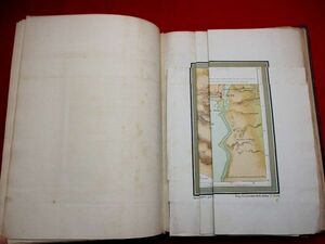 a535●1856年　スエズ運河掘削　地図帳　折り込み地図多数　Percement de l