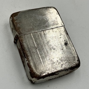 ジッポー ZIPPO ライター 珍しいクロームメッキ製　1943年～1945年 ブラッククラックル 3バレル 水平歯