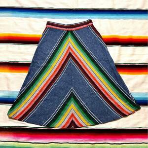 70’s オールドラグ スカート 検索: 古着 ビンテージ 70年代 Talon メキシコ ネイティブ Native Mexico