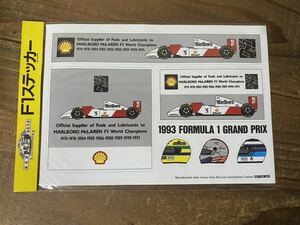 ② F1ステッカー 1993F1グランプリ 未使用品