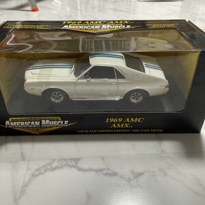 《箱付き》【1/18スケール】1969 AMC AMX TM American Muscle ミニカー 模型 コレクション放出 メタルダイキャスト スポーツカー アメ車