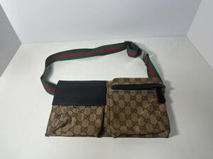 GUCCI グッチ GG柄 ウエストポーチ 