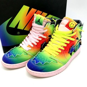 J Balvin × Nike Air Jordan 1 High OG Rainbow J バルビン エアジョーダン1 ハイ メンズ 27.5 マルチカラー系 ナイキ 靴 B3048◆