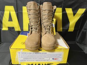 新品未使用タグ・箱付き　MADE IN USA US ARMY BELLEVILLE 300 DES ST HOT WEATHER BOOT STEEL TOE 9Rインチ　約27センチ　TAN