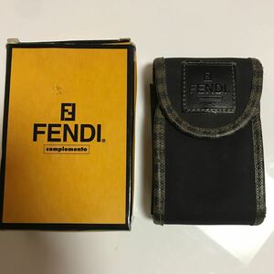 FENDI フェンディ　シガーケース　シガレットケース 小物入れ　ポーチ　レザー　中古　ブラウン