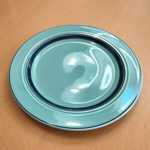 大皿　パーティ・プレート　ブルーライン　青磁のような色合い【送料無料】