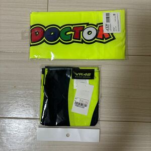 新品 2点セット ① MotoGP VR46 RACING バレンティーノ・ロッシ アームカバ― THE DOCTOR 46 ② VR46 RACING ハンカチ 合計定価: 4,020円