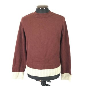 Paul Smith SUPER CHINO★長袖ニットセーター【Mens size -L/茶×ベージュ/brown×beige】sweater◆BH93