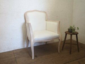 タK0405◆クラシックなデザインの素敵な木製ソファー◆イス 椅子 チェア 一人掛け カフェ サロン アンティーク風 アトリエ リビングO卸