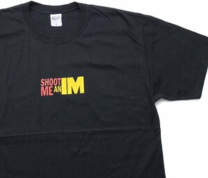 ★00s SHOOT ME AN IM コットンTシャツ 黒 XL★オールド ショット ブラック オーバーサイズ ビッグサイズ