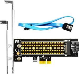 GLOTRENDS PA09-SA M.2 SATA - SATA III PCIe変換アダプターカード、M.2 SATA SSD