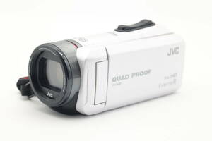 【難あり】JVC ビデオカメラ Everio R 防水5m 防塵仕様 耐低温 耐衝撃 内蔵メモリー32GB パールホワイト GZ-R400-W