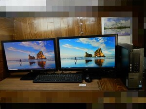 1212☆2１.5W液晶デュアルモニター★高速 256GB SSD 搭載★Core i5★メモリ8G★DVDRWマルチ★省スペースパソコン★OTIPLEX 7010