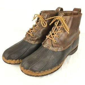 70s-80s?/MAINE/USA製/Vintage★L.L.BEAN/エルエルビーン【26.5-27.5cm程度　BROWN】ショート丈/ビーンブーツ/LEATHER/SHOES　管No.YA227