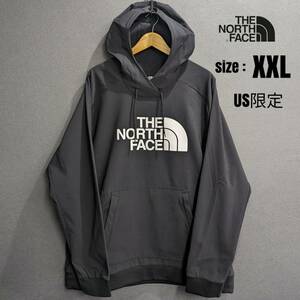 再入荷!!アウター!!海外限定【日本未発売】THE NORTH FACE ノースフェイス 異素材 パーカー ブラック/XXL ハーフドームロゴ フーディー