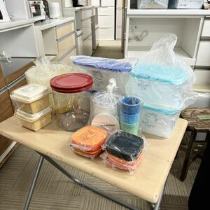 ②【未使用品】大量★Tapperware★タッパーウェア★保存容器★セット★クリアメイト★生活雑貨★キッチン★コップ★カップ★密閉容器