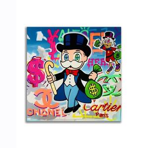 Monopoly モノポリー ポスター ボード パネル フレーム 50x50cm 海外 ボードゲーム グラフィティ アート グッズ 絵 雑貨 おしゃれ 4