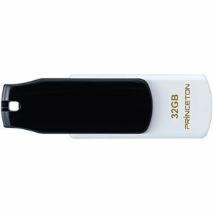 【新品】プリンストン USBフラッシュメモリーストラップ付き 32GB ブラック/ホワイト PFU-T3KT/32GBKA 1個