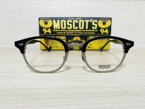 MOSCOT モスコット★レムトッシュマック★メガネフレーム★LEMTOSH-MAC★伊達眼鏡 ブラック シルバー ウェリントン ボストン 未使用 美品