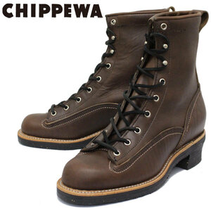 CHIPPEWA チペワ 1935 8inch LACED-TO-TOE LOGGER BOOTS 8インチ レーストゥトゥ ロガーブーツ CHOCOLATE-US7.5E-約25.5cm