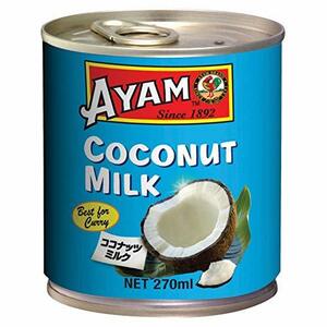 AYAM(アヤム) ココナッツミルク 270ml (添加物不使用 ハラル認証取得) 1 個 ココナッツ