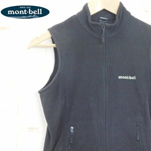 モンベル mont-bell■シャミースベスト 1104986■XS■ブラック■古着　フリースベスト　アウトドア　CHAMEECE　※2715348