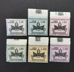 外国切手　バチカン　不足料切手　6種