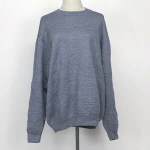 Y0921 美品 green label relaxing グリーンレーベル リラクシング メンズ トップス トレーナー 長袖 Lサイズ グレー 灰 綿100% コットン 