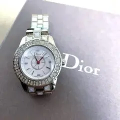 ChristianDior クリスタル　ダイヤモンドベゼル　腕時計　dior